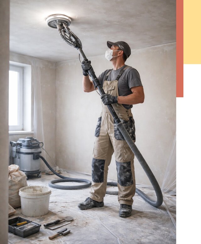 Шлифовка потолка в Петропавловске-Камчатском от 3626 руб. — услуги шлифования потолка | ОТДЕЛОЧНИК-Птк