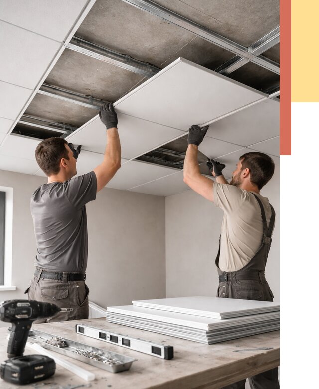 Монтаж кассетного потолка в Петропавловске-Камчатском от 4662 руб/м2 — установка и сборка | ОТДЕЛОЧНИК-Птк