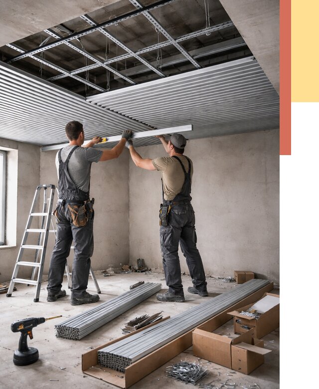 Монтаж реечного потолка в Петропавловске-Камчатском от 4662 руб. под ключ | ОТДЕЛОЧНИК-Птк