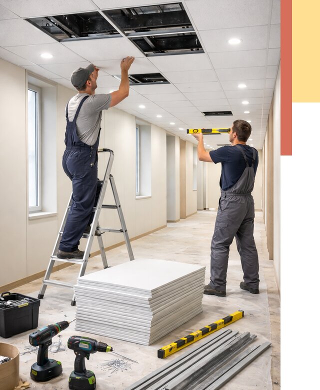 Ремонт потолка Армстронг в Петропавловске-Камчатском от 4662 руб. — быстро и недорого | ОТДЕЛОЧНИК-Птк