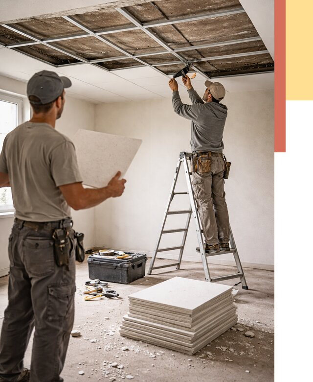 Замена плит подвесного потолка в Петропавловске-Камчатском от 1813 руб. быстро и недорого | ОТДЕЛОЧНИК-Птк