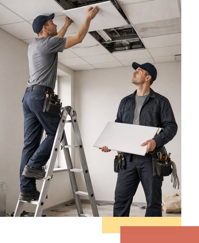 Обслуживание подвесного потолка в Петропавловске-Камчатском — ремонт и чистка