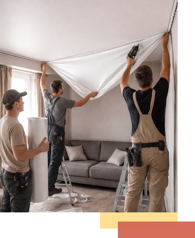 Монтаж сатинового натяжного потолка в Петропавловске-Камчатском качественно и быстро