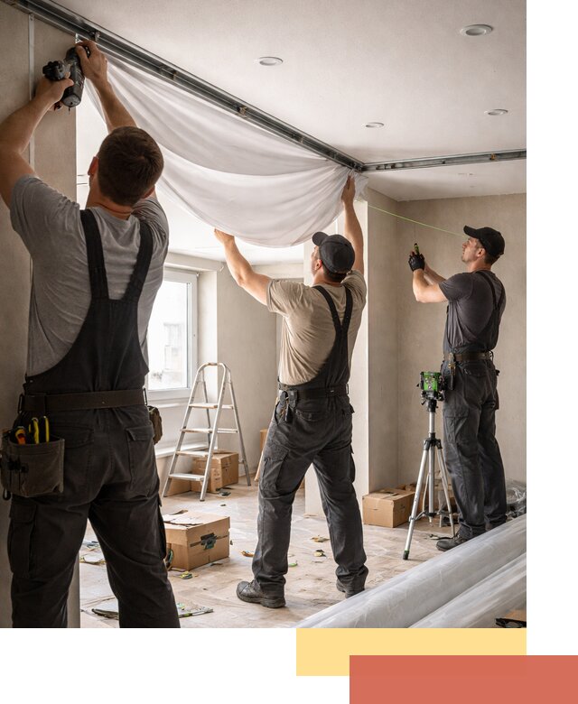 Монтаж парящего натяжного потолка под ключ в Петропавловске-Камчатском