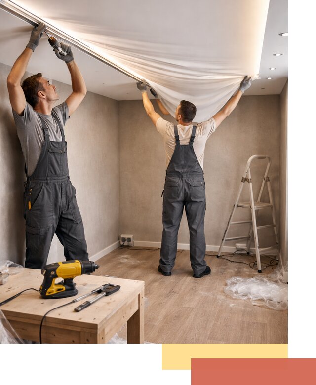 Монтаж натяжного потолка с подсветкой в Петропавловске-Камчатском цена и сроки