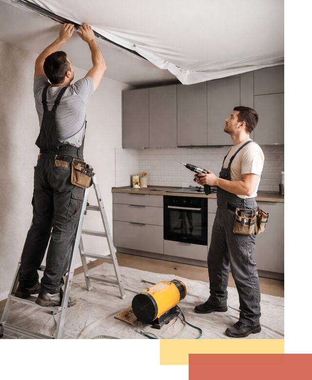 Монтаж натяжного потолка на кухне в Петропавловске-Камчатском