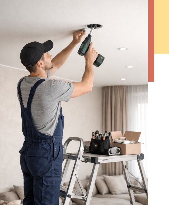 Установка и монтаж точечных светильников в натяжной потолок в Петропавловске-Камчатском от 1865 руб. | ОТДЕЛОЧНИК-Птк