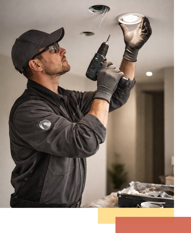 Установка точечных светильников в натяжной потолок в Петропавловске-Камчатском