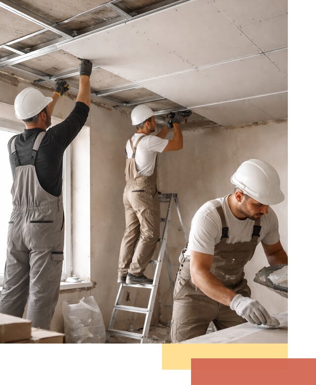 Одноуровневый потолок из гипсокартона в Петропавловске-Камчатском — монтаж и отделка