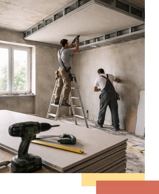 Двухуровневый потолок из гипсокартона в Петропавловске-Камчатском