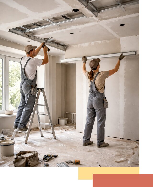 Монтаж многоуровневого потолка из гипсокартона в Петропавловске-Камчатском