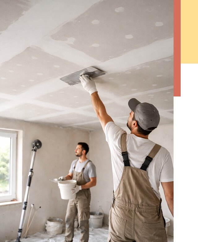 Шпаклевка потолка из гипсокартона в Петропавловске-Камчатском от 3316 руб./м2 — услуги под ключ | ОТДЕЛОЧНИК-Птк