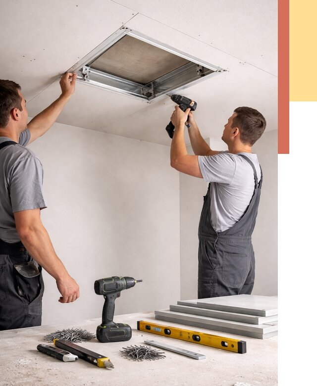 Установка люка в потолок ГКЛ в Петропавловске-Камчатском от 2590 руб. под ключ | ОТДЕЛОЧНИК-Птк