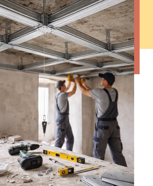 Монтаж каркаса потолка из профиля в Петропавловске-Камчатском от 4662 руб. — услуги ОТДЕЛОЧНИК-Птк