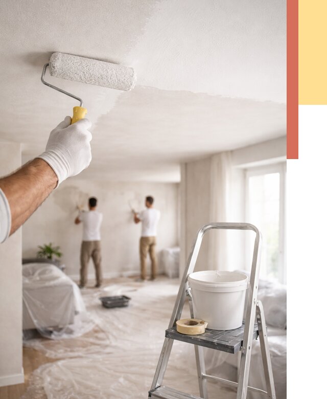 Покраска потолка акриловой краской в Петропавловске-Камчатском от 2590 руб. | ОТДЕЛОЧНИК-Птк