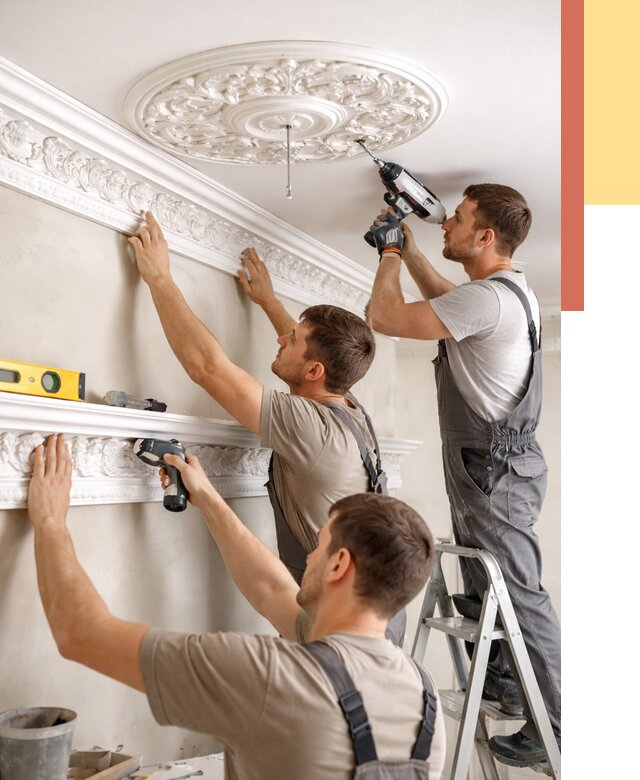 Монтаж лепнины на потолок в Петропавловске-Камчатском от 3316 руб. быстро и недорого | ОТДЕЛОЧНИК-Птк