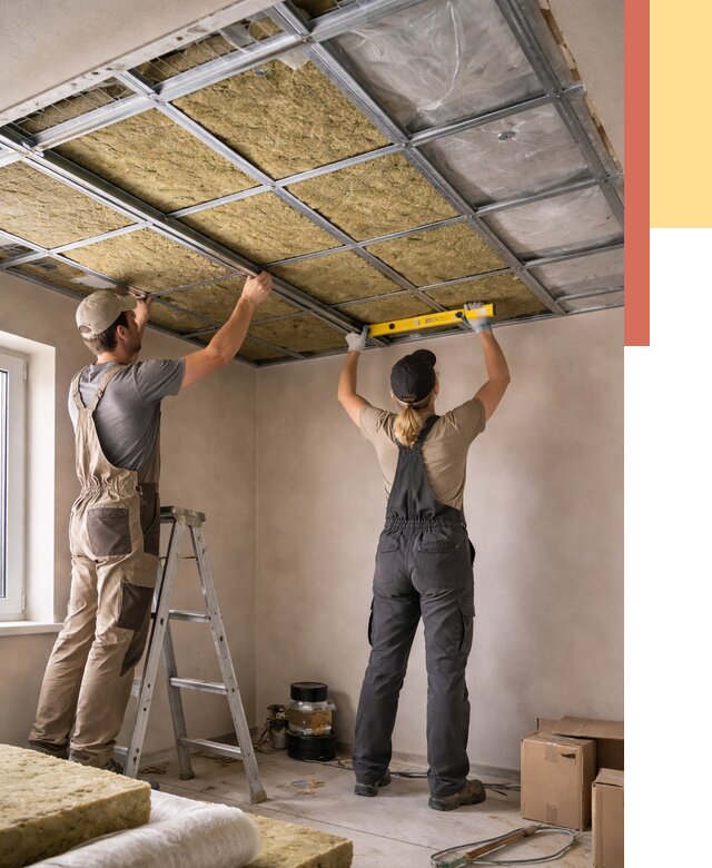 Шумоизоляция потолка в Петропавловске-Камчатском от 1295 руб. под ключ — услуги ОТДЕЛОЧНИК-Птк